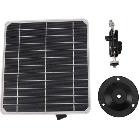 Panneau solaire 10 W pour caméra de sécurité, monocristallin en silicium, avec port USB et support réglable à 360° pour la maison. (1/5)