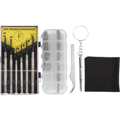 Outils de réparation de lunettes, boîte à vis, 6 tournevis, outils de réparation de lunettes de soleil (1/5)