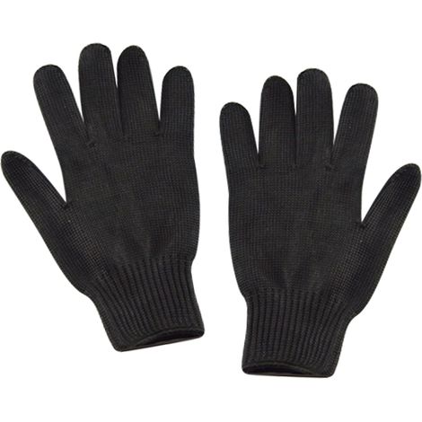 Gants anti-coupures en treillis métallique d'acier, niveau 5 de protection contre les coupures, gants de travail de sécurité pour la cuisine, la transformation des aliments, le transport de verres et  (1/2)