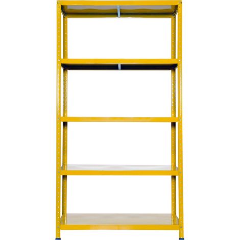 Scaffale in Metallo 5 Ripiani 100x40x187 cm Ettore Giallo (1/4)