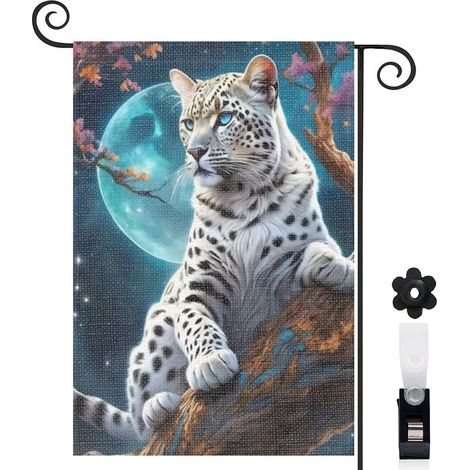 Drapeau de jardin décoratif décoration saisonnière toile durable double face 30 x 45 cm pour entrée maison (1/5)