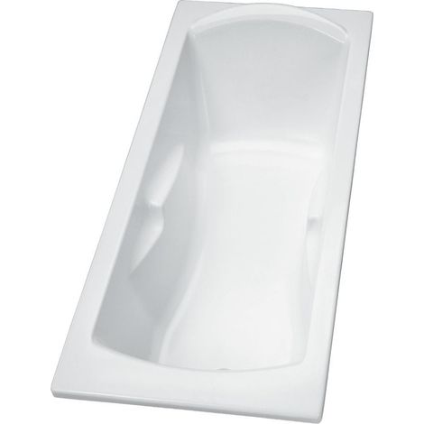 Porcher – Baignoire droite 160 x 70 cm en acrylique – Capacité 160L – Hauteur 42,5 cm – Installation encastrée ou posée – Tablier en option (1/5)