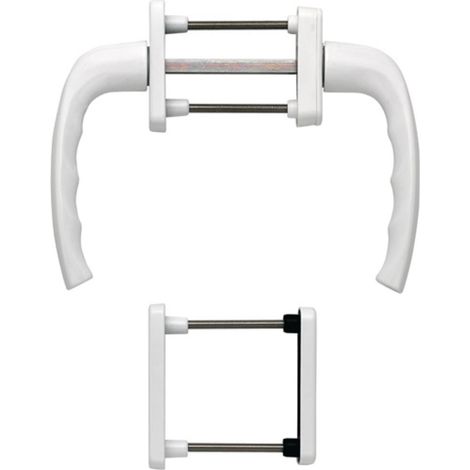 HOPPE Balkongarnitur NY 0810/961N/U10/… Alu.F9016 63-73mm 4-KT.7mm - 3273901 (1/4)