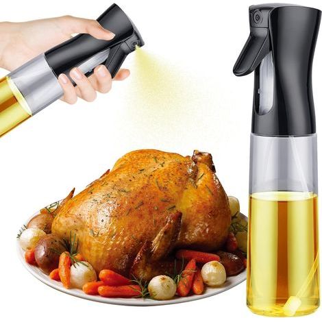 High-Quality Cooking Oil Spray 300ML, Cooking Oil Sprayer for Air Fryer, Air Fryer Accessories, Black (1/5)