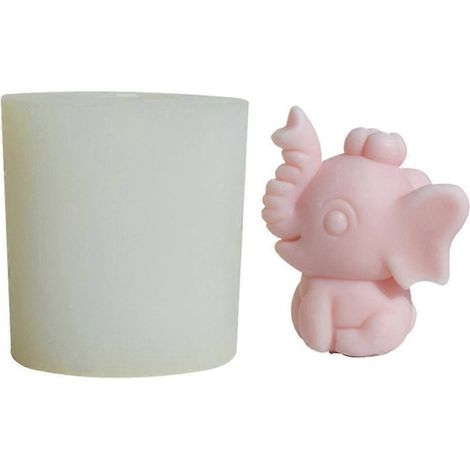 Silikonform für Elefanten, Tierfiguren aus Gips, Ornamente, Kerzen, Fondant (1/5)