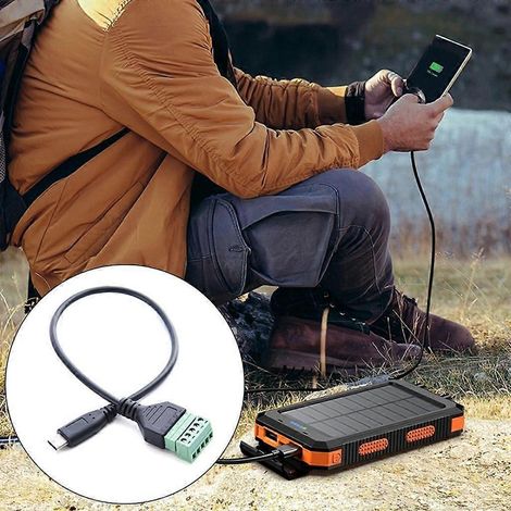 Câble USB-C mâle 5V2A 480M 30cm pour appareils électroniques tels que ventilateurs et consoles (1/4)