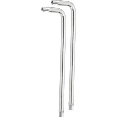 2 Pcs T40 Sécurité Anti Sabotage Torx Étoile Clé À Trou Silver (1/5)