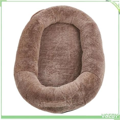 Lit pour chien humain - FAFEICY - 100 x 70 x 30 cm - Taille agrandie - Bords surélevés - Fond antidérapant (1/5)