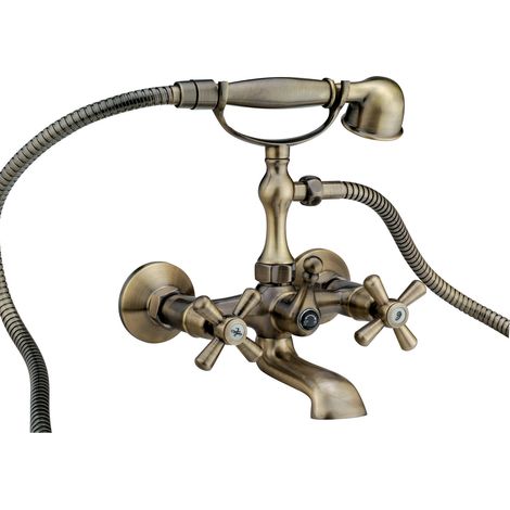 SERIE SOFIA GRUPPO VASCA CROCE BRONZATO- RUBINETTERIE ASSOCIATE- 1,0 pz
