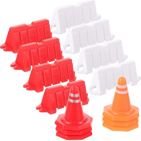 Panneaux de Signalisation Miniatures et Mini Cônes pour Garçon et Filles, 40 Pièces, Abs Rouge, Blanc et Orange, Jeu Éducatif Sécurité Routière, Accessoires de Circulation (1/5)