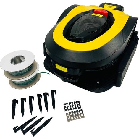 Nemura – Robot tondeuse 600 m² RB600 – Largeur de coupe 18 cm – 3 lames affûtées – Autonomie 45 min – Recharge rapide en 1h30 (1/3)