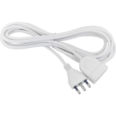 Prolunga Cavo Elettrico Lineare Bipasso Da 5 Metri Con Presa 16A-10A