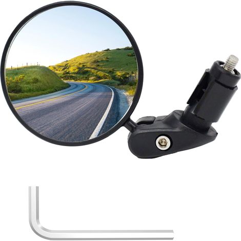 Retroviseur Velo,Pour Guidon 16-22mm,Ø75mm,Pivotant 360° Pliable,Grand Angle Convexe,Pour Velo Electrique,E-bike,VTT,MTB,Route,Antivibrations,Avec Clé Allen,Retroviseur Velo Electrique (1/5)