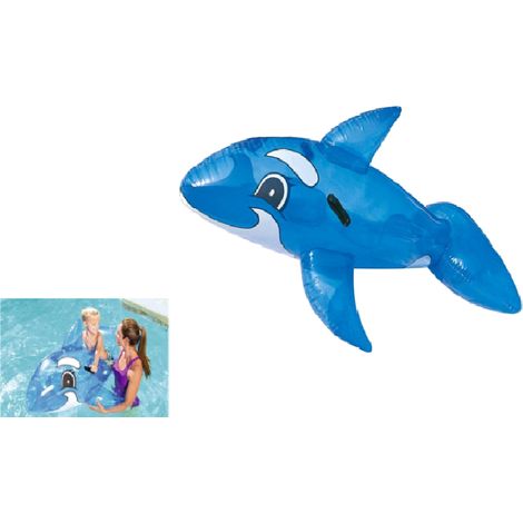 GONFIABILE DELFINO GALLEGGIANTE IN PVC MARE PISCINA CAVALCABILE TRASPARENTE