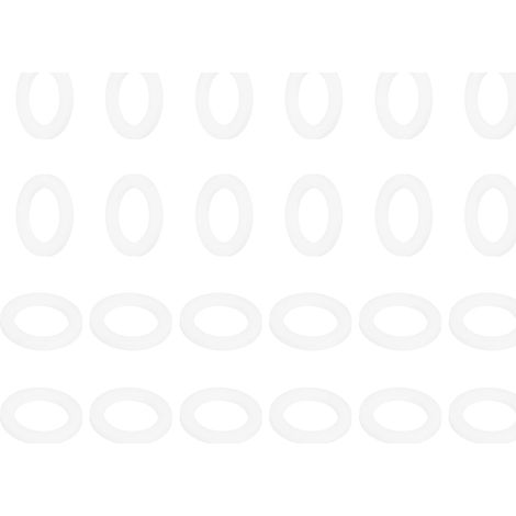 Rondelle PTFE 24Pcs 24mm OD 16mm ID 2mm Épais Rondelles Plates Joint d'Étanchéité Annulaire pour Robinet, Tuyau, Boulon, Machinerie, Blanc (1/5)