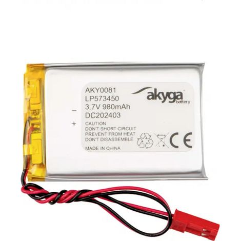 Akyga LP573450 Akkupack x Spezial-Akku LiPo 3.7 V 980 mAh (1/3)