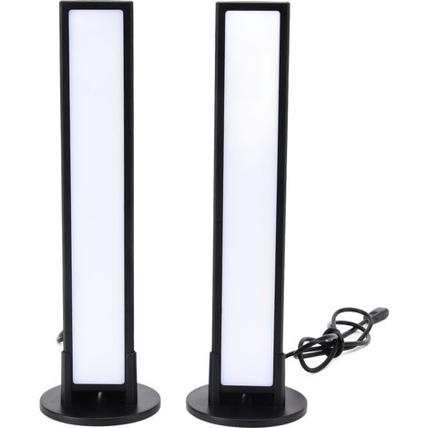 Barre lumineuse intelligente 3D RGB avec musique et télécommande filaire pour jeux, films, PC, TV et décoration de chambre (prise 100-240 V). (1/5)