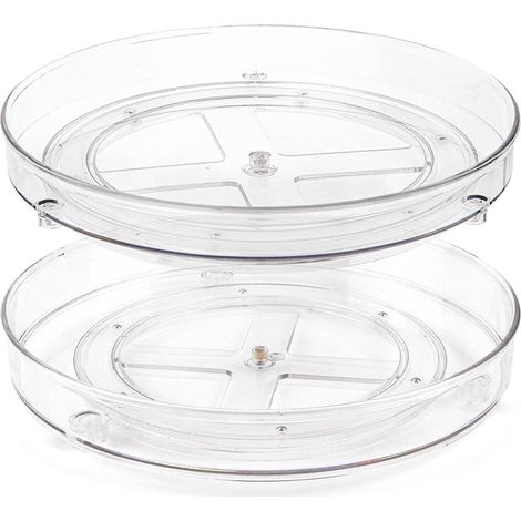 Sollbry Juego de 2 bandejas giratorias Lazy Susan de 360° para cocina y baño (23,5 x 3,6 cm) (1/5)