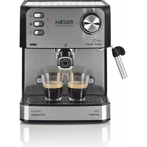 Macchina da caffè espresso Haeger argento 20 bar 1,6 L