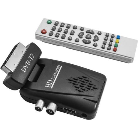Mini-décodeur Numérique Terrestre Péritel Dvb-t2 Prise Péritel Hdmi Hd 180° Usb