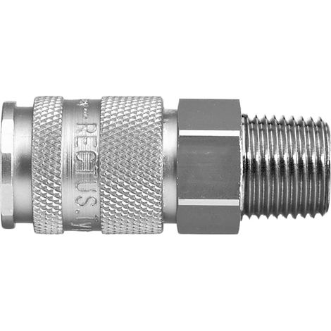 Raccord rapide pneumatique Legris, Filetage Mâle vers Mâle BSPT 1/2 in Male 27mm 1/2pouces Européen, Profil rectus en ( Prix pour 1 )