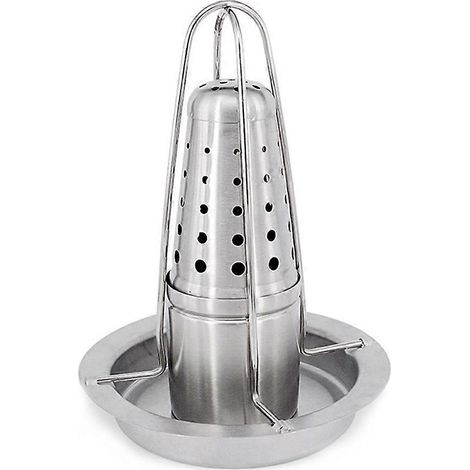 Chicken Roaster bière canette Vertical Chicken avec égouttage poêle Upright Chicken barbecue pour gril (1/5)