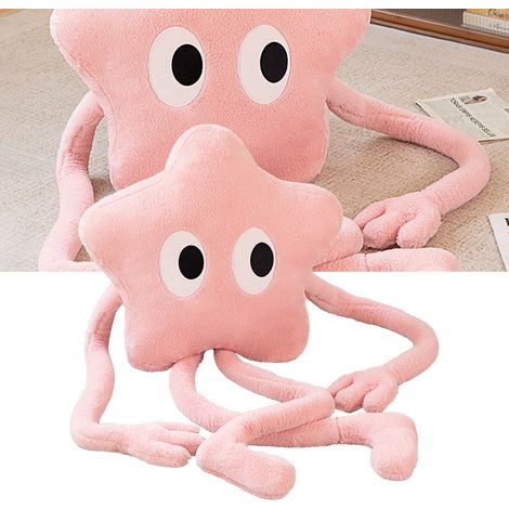 Coussin décoratif en peluche douce en forme d'étoile, peluche mignonne et câline, cadeau pour filles, étoile rose (1/5)