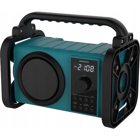 COSTRUZIONE POTENTE E RESISTENTE AGLI SCHIZZI RADIO FM IP44 BLUETOOTH LAMPADA A LED