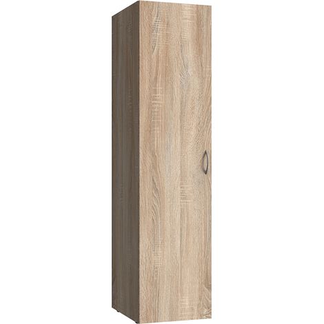 Garderobenschrank 1-türig Eiche MIAMI-43, B/H/T ca. 50/185/54 cm (1/4)