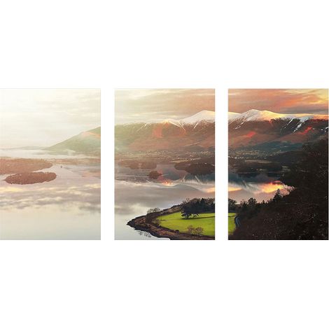 Tableau Sur Toile Paysage Naturel 3 Panneaux Décoration Murale Salon Bureau (1/5)