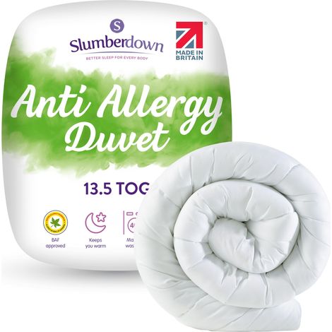 Slumberdown Anti Allergy Duvet, 13.5 Tog, Single