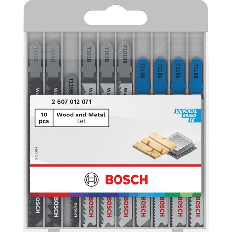 Bosch Accessories 2607012071 Stichsägeblatt Set Wood and Metal Basic, 10-tlg. 1 St. (1/2)