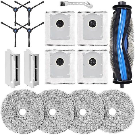Kits d'accessoires pour aspirateur Ecovacs Deebot Mini : brosse principale, lingettes de nettoyage, filtres, sacs à poussière, brosses latérales (1/5)