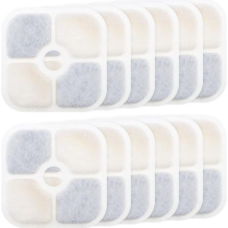 Wasserfilter für Tiertrinkbrunnen, 12er-Pack, kompatibel mit Catit PIXI Katzen-Trinkbrunnen 43717, Zubehör für Tiertrinkbrunnen (1/5)