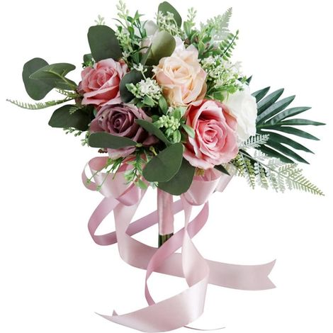 Faux bouquet de main de mariée Mori mariage demoiselle d'honneur lien fleurs bouquet de décoration intérieure (1/5)