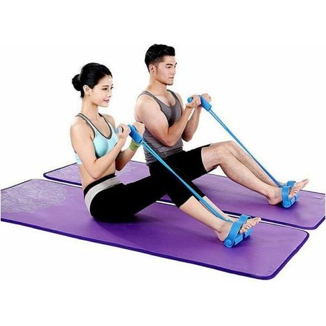 Tubo elastico esercizi yoga addominali sport tira corda pedali fitness