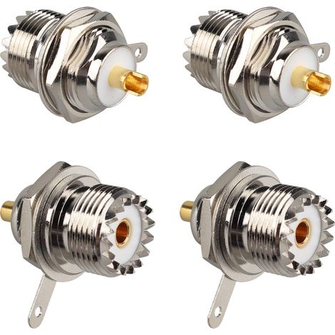 Stück UHF SO239 Buchse Schottwand-Plattenmutter Chassismontage Lötflanschbecher PL259 RF Gerader Koaxialstecker Stecker Gerader Antennenadapter für Koaxialkabel CCTV WiFi Radio (1/5)