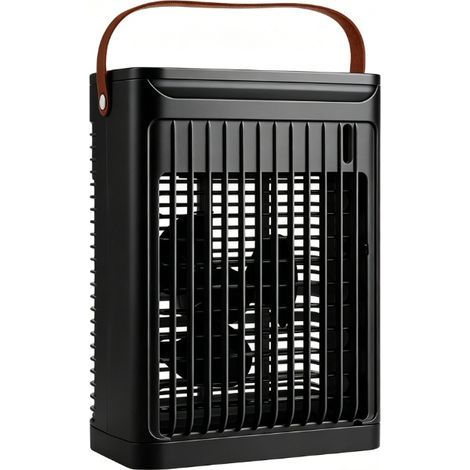 Ventilateur de bureau, mini-refroidisseur d'air USB, climatiseur portable ventilateur rafraîchisseur d'air, 5 vitesses,noir
