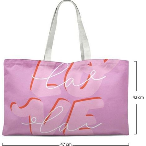 Sac Shopping - Coton - 72 x 47 cm - Rose - 1 Pièce (1/4)