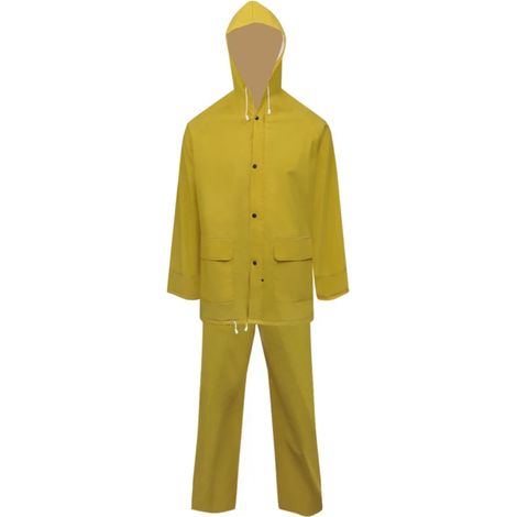 Combinaison de pluie 2 pcs imperméable résistant à capuche XL