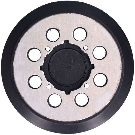 Sander backing pad, 8-hole black polisher backing plate, durable heat resistance for polishing and finishing (1/4)