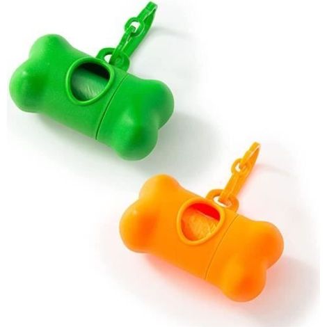 Distributeur de sacs à déjections canines - 2 pièces - Portable - Étanche - Durable (1/4)