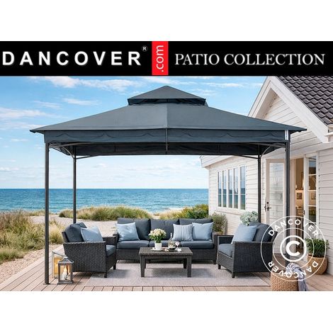 Gazebo Horus, 3.4x3.4 m, Grey - Dancover