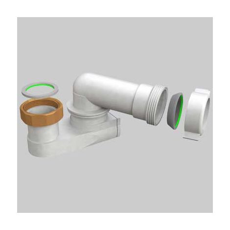 SIFONE RIBASSATO ORIENTABILE PER COLONNA VASCA 11/2 x 40 BONOMINI