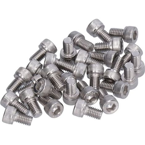 Assortiment de 30 vis à six pans creux M6, en acier inoxydable 304, boulons cylindriques A2-70 DIN 912 M6x16 (1/5)