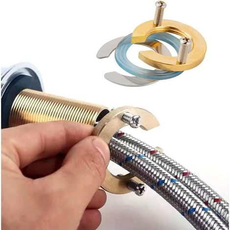 Kit d'écrou de fixation pour robinet de cuisine 31 mm – Cuivre et fer – Installation rapide – Pour robinets à trou unique (1/4)
