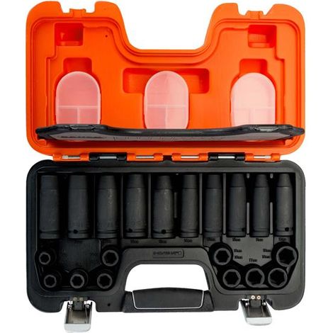 Bahco D-DD/S20 D-DD/S20 Mixed Impact Socket Set of 20 Metric 1/2in BAHDDS20 (1/3)