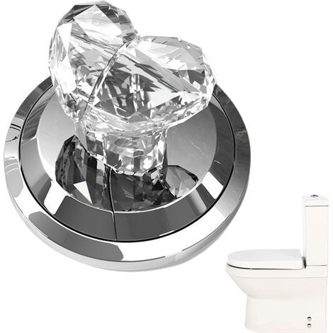 Bouton-poussoir de chasse d'eau générique Bouton-poussoir en forme de cœur pour réservoir de toilettes, bouton-poussoir de (1/5)