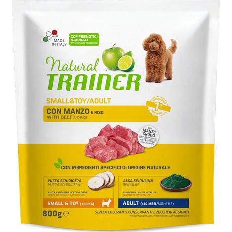 Natural Trainer Adult Small&Toy 800gr Manzo&Riso (1/4)
