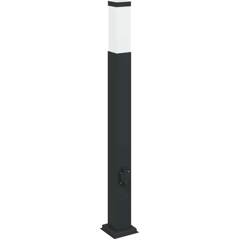 Baliza de luz con toma de corriente de 80 cm, color negro, IP44 vidaXL